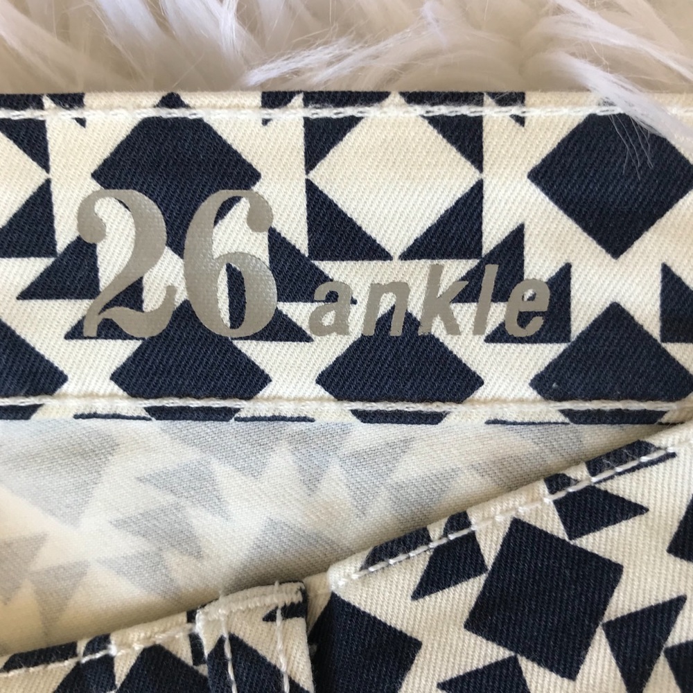 J. Crew Geometric Print Toothpick Ankle Jeans - Picture 4 of 8